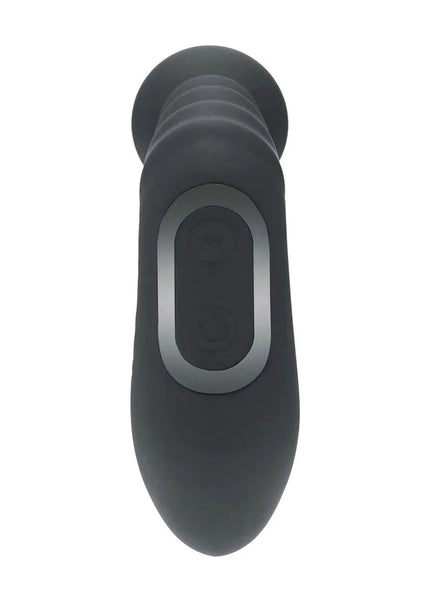LEVELZ Rechargeable Beaded Prostate Massager - Black USB Rechargeable Heating + Vibrating Prostate Massager