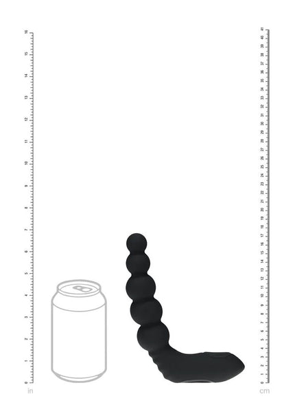 LEVELZ Rechargeable Beaded Prostate Massager - Black USB Rechargeable Heating + Vibrating Prostate Massager