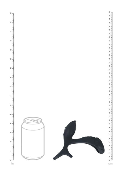 LEVELZ Vibrating Cock & Ball Ring with Shaft Loop - Black USB Rechargeable Vibrating Cock & Ball Rings