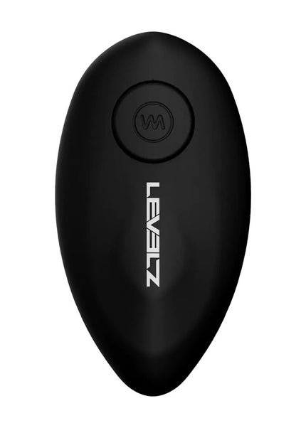 LEVELZ Remote Controlled Vibrating TriO Cock Ring with Prostate Stimulator - Black USB Rechargeable Vibrating Cock Ring with Anal Plug