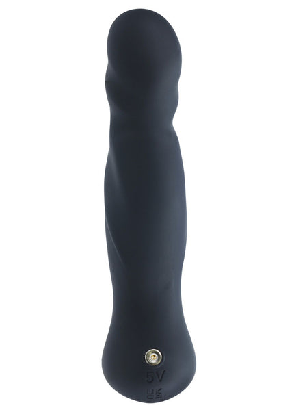 LEVELZ Vibrating & Thrusting Silicone Prostate Massager - Black 14.7 cm USB Rechargeable Thrusting Prostate Massager