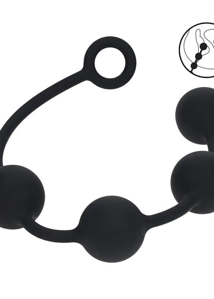 LEVELZ Round Anal Balls - XL - 50mm - Black 46.5 cm XL Anal Beads