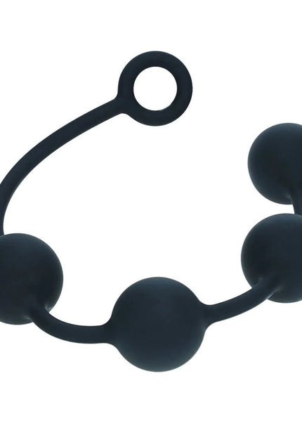 LEVELZ Round Anal Balls - XL - 50mm - Black 46.5 cm XL Anal Beads