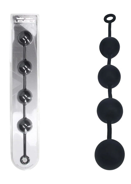 LEVELZ Round Anal Balls - XXL - 60mm - Black 52.5 cm XXL Anal Beads