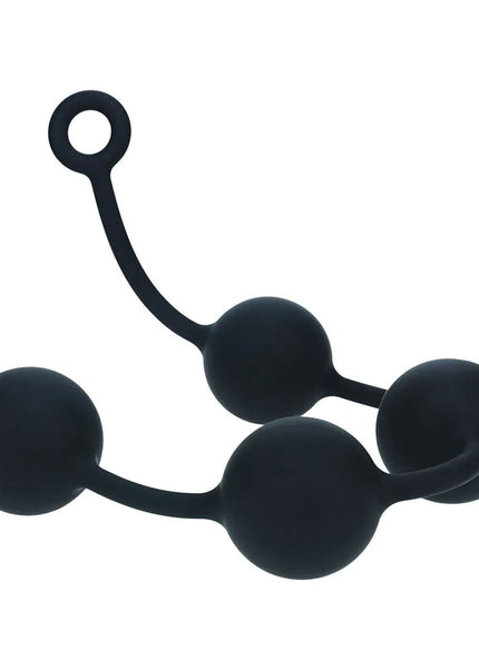 LEVELZ Round Anal Balls - XXL - 60mm - Black 52.5 cm XXL Anal Beads