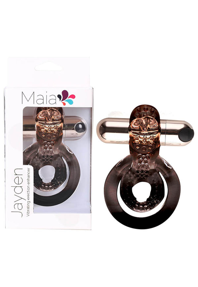 Maia Jayden - Rose Gold USB Rechargeable Vibrating Cock & Ball Rings
