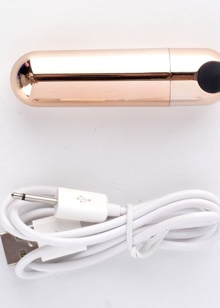 Maia Jayden - Rose Gold USB Rechargeable Vibrating Cock & Ball Rings