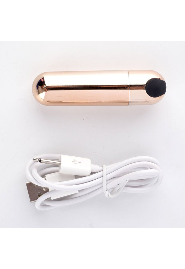 Maia Jayden - Rose Gold USB Rechargeable Vibrating Cock & Ball Rings
