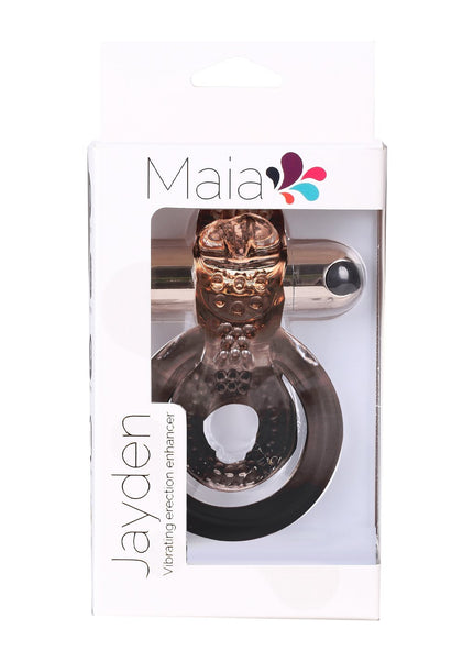 Maia Jayden - Rose Gold USB Rechargeable Vibrating Cock & Ball Rings