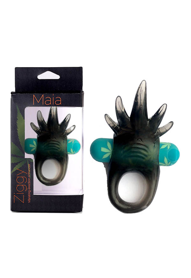 Maia Ziggy - Hemp Green USB Rechargeable Vibrating Cock Ring