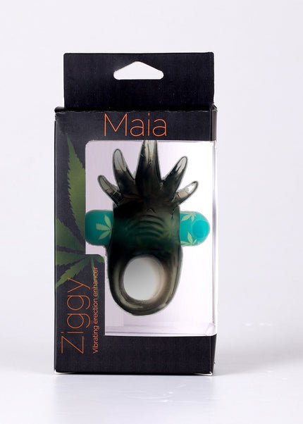 Maia Ziggy - Hemp Green USB Rechargeable Vibrating Cock Ring