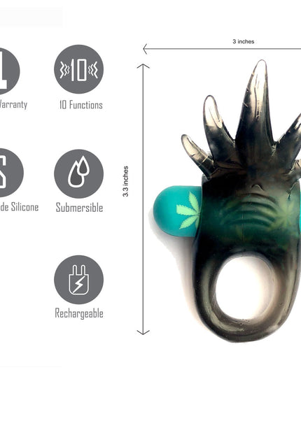 Maia Ziggy - Hemp Green USB Rechargeable Vibrating Cock Ring