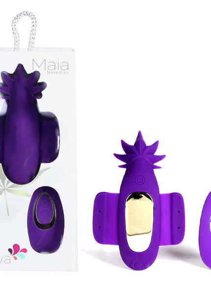 Maia Sativa 420 - Purple USB Rechargeable Panty Vibe with Remote