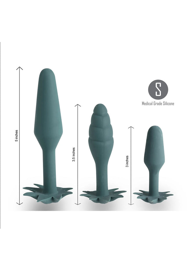 Maia Doobies - Hemp Green Butt Plugs - Set of 3 Sizes