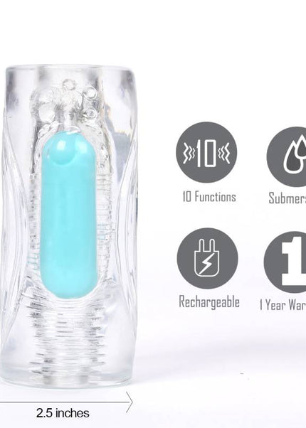 Maia Aster - Clear Vibrating Stroker Sleeve