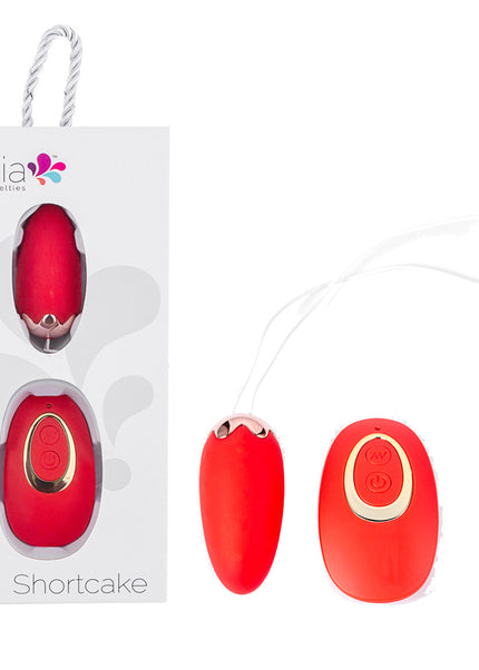 Maia SHORTCAKE - Red USB Rechargeable Vibrating Egg with Wireless Remote