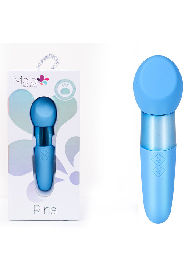 Maia RINA - Blue - Blue 13.3 cm USB Rechargeable Vibrator