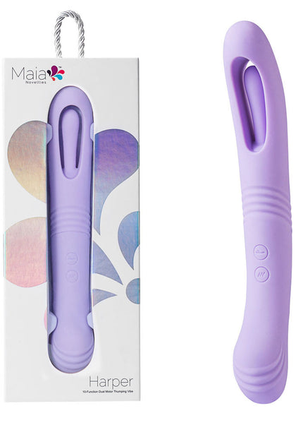 Maia HARPER - Purple 24.1 cm USB Rechargeable Vibrator