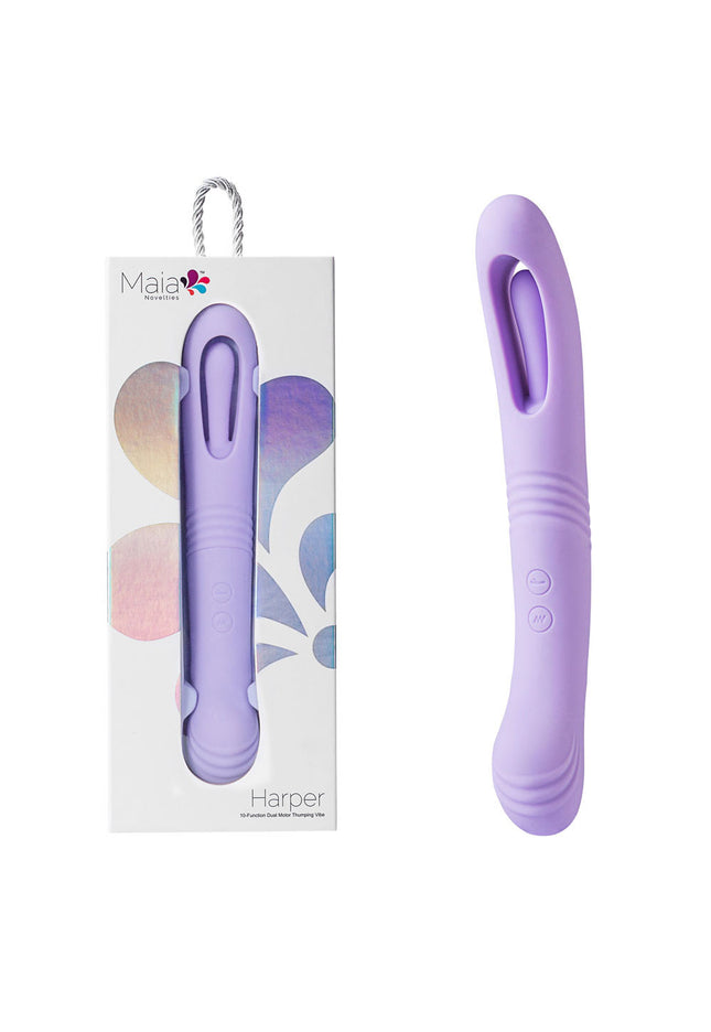 Maia HARPER - Purple 24.1 cm USB Rechargeable Vibrator