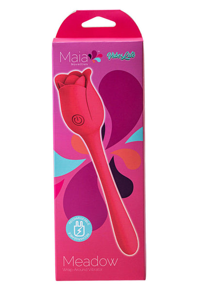 Maia MEADOW - Pink 14 cm USB Rechargeable Flower Stimulator