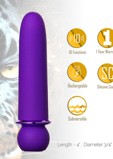 Maia JAGUAR - Purple - Purple 10.1 cm USB Rechargeable Bullet