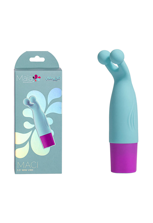 Maia MACI - Light Blue 8.9 cm USB Rechargeable Bullet