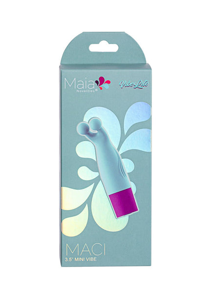 Maia MACI - Light Blue 8.9 cm USB Rechargeable Bullet