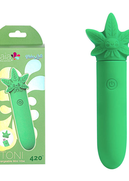 Maia STONI - 420 Green 11.1 cm USB Rechargeable Bullet