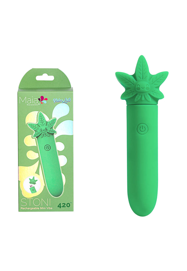 Maia STONI - 420 Green 11.1 cm USB Rechargeable Bullet