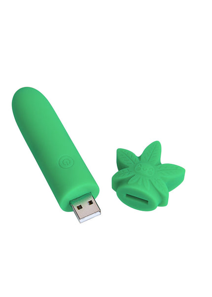 Maia STONI - 420 Green 11.1 cm USB Rechargeable Bullet