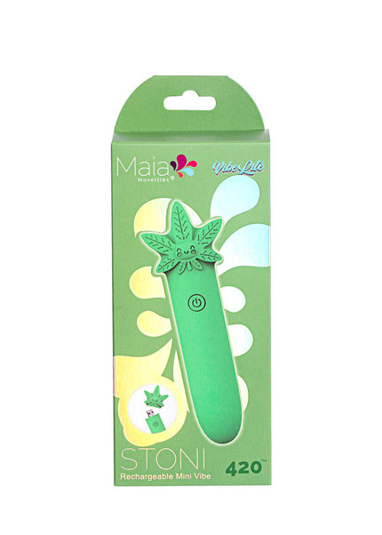 Maia STONI - 420 Green 11.1 cm USB Rechargeable Bullet