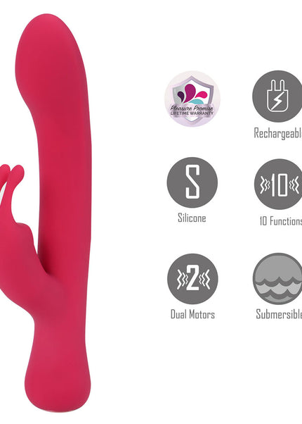 Maia ZARA - Red - Red 17.1 cm USB Rechargeable Rabbit Vibrator
