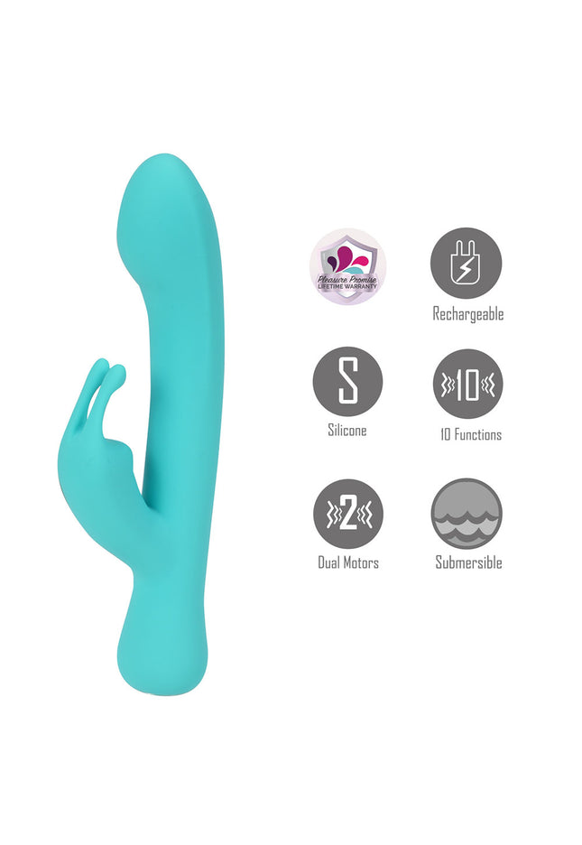 Maia ZARA - Teal - Teal 17.1 cm USB Rechargeable Rabbit Vibrator