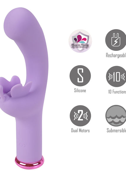 Maia MYLA - Lavender - Lavender 15.9 cm USB Rechargeable Butterfly Vibrator