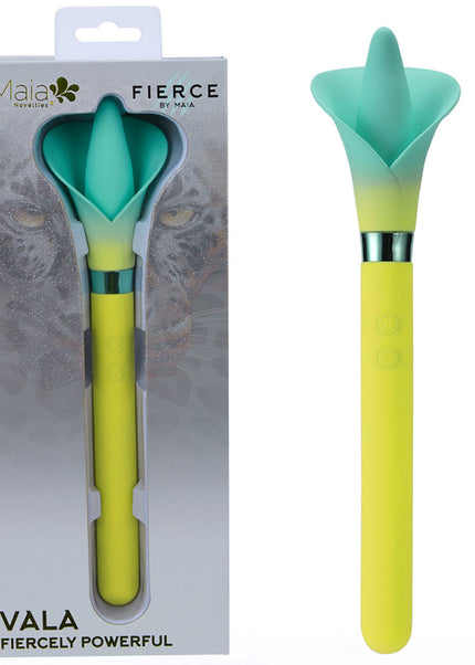 Maia VALA - Yellow - Yellow/Green 22.2 cm USB Rechargeable Flower Vibrator