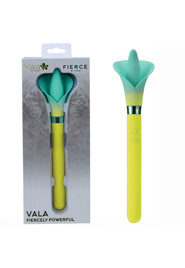 Maia VALA - Yellow - Yellow/Green 22.2 cm USB Rechargeable Flower Vibrator