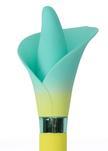 Maia VALA - Yellow - Yellow/Green 22.2 cm USB Rechargeable Flower Vibrator