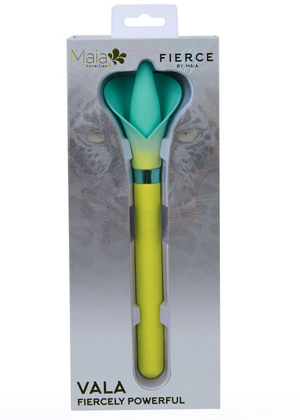 Maia VALA - Yellow - Yellow/Green 22.2 cm USB Rechargeable Flower Vibrator