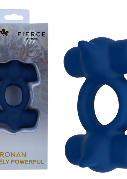 Maia RONAN - Blue - Blue USB Rechargeable Dual Vibrating Cock Ring