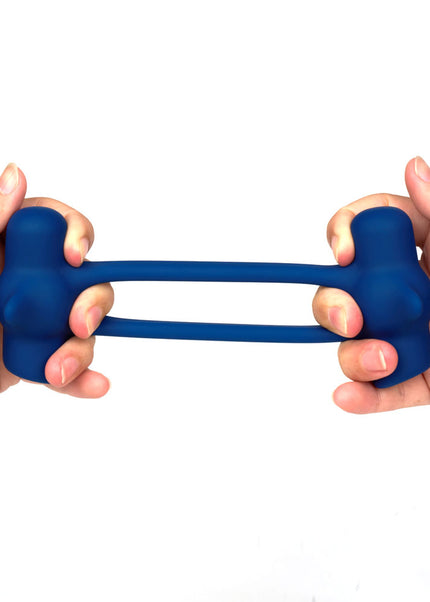 Maia RONAN - Blue - Blue USB Rechargeable Dual Vibrating Cock Ring