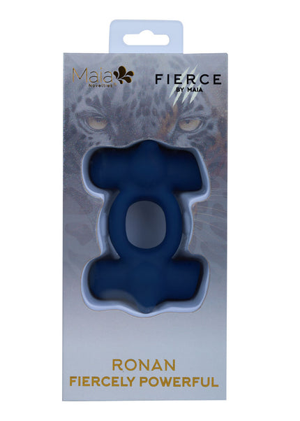 Maia RONAN - Blue - Blue USB Rechargeable Dual Vibrating Cock Ring