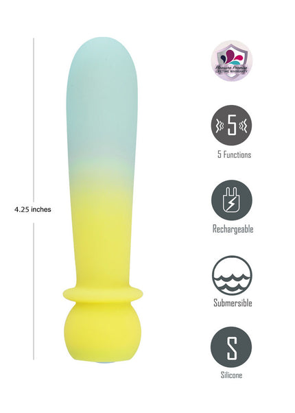 Maia SYMBA - Yellow - Yellow 10.8 cm USB Rechargeable Powerful Bullet