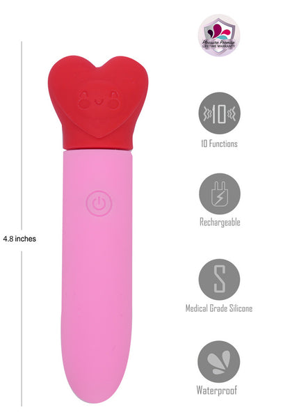Maia SWEETEE - Pink/Red 11.1 cm USB Rechargeable Bullet