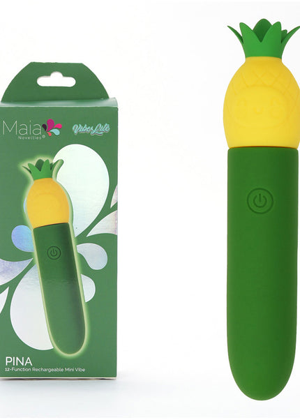Maia PINA - Green/Yellow 11.1 cm USB Rechargeable Bullet