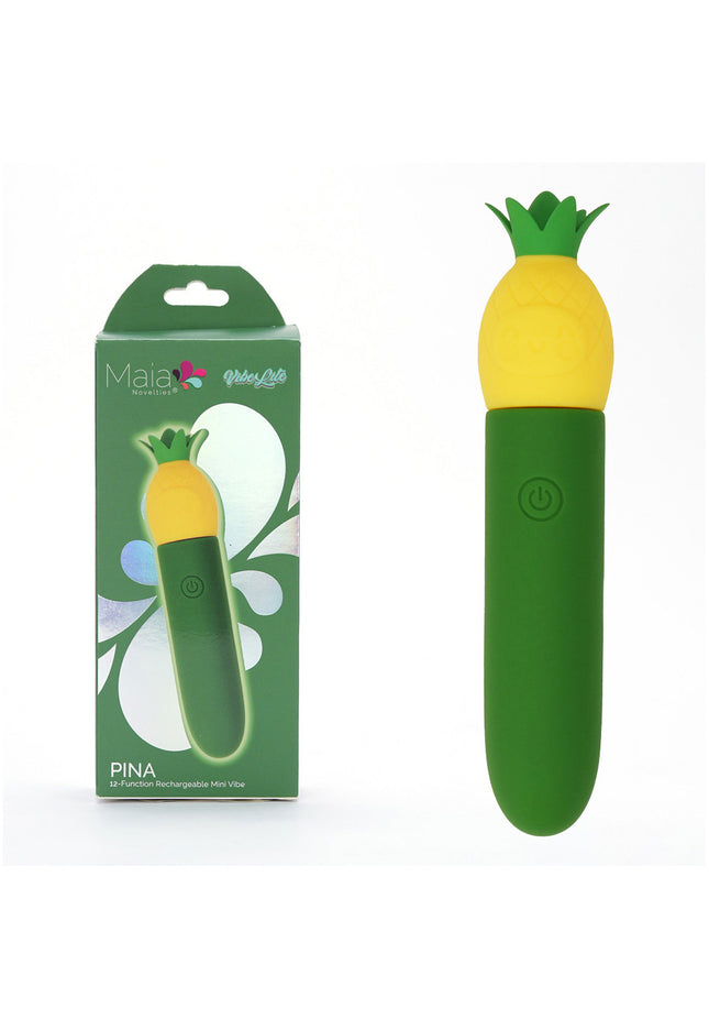 Maia PINA - Green/Yellow 11.1 cm USB Rechargeable Bullet