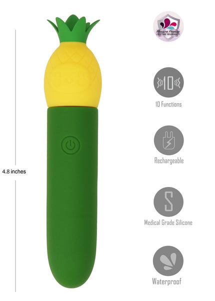 Maia PINA - Green/Yellow 11.1 cm USB Rechargeable Bullet