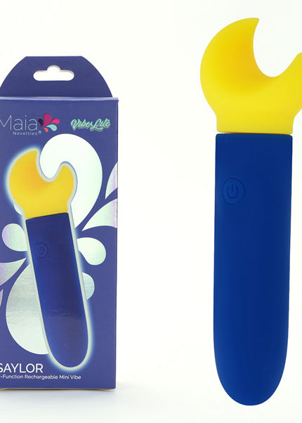 Maia SAYLOR - Blue/Yellow 11.1 cm USB Rechargeable Bullet