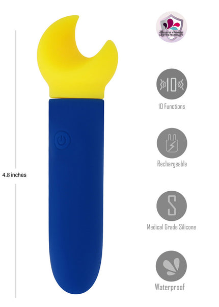 Maia SAYLOR - Blue/Yellow 11.1 cm USB Rechargeable Bullet