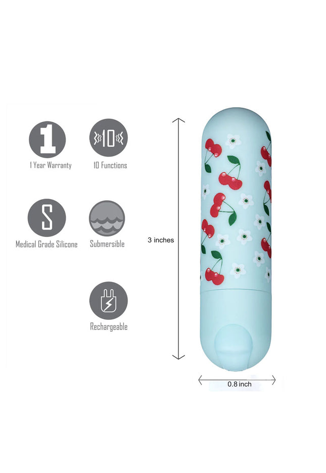 Maia Sherri - Baby Blue 7.6 cm USB Rechargeable Bullet