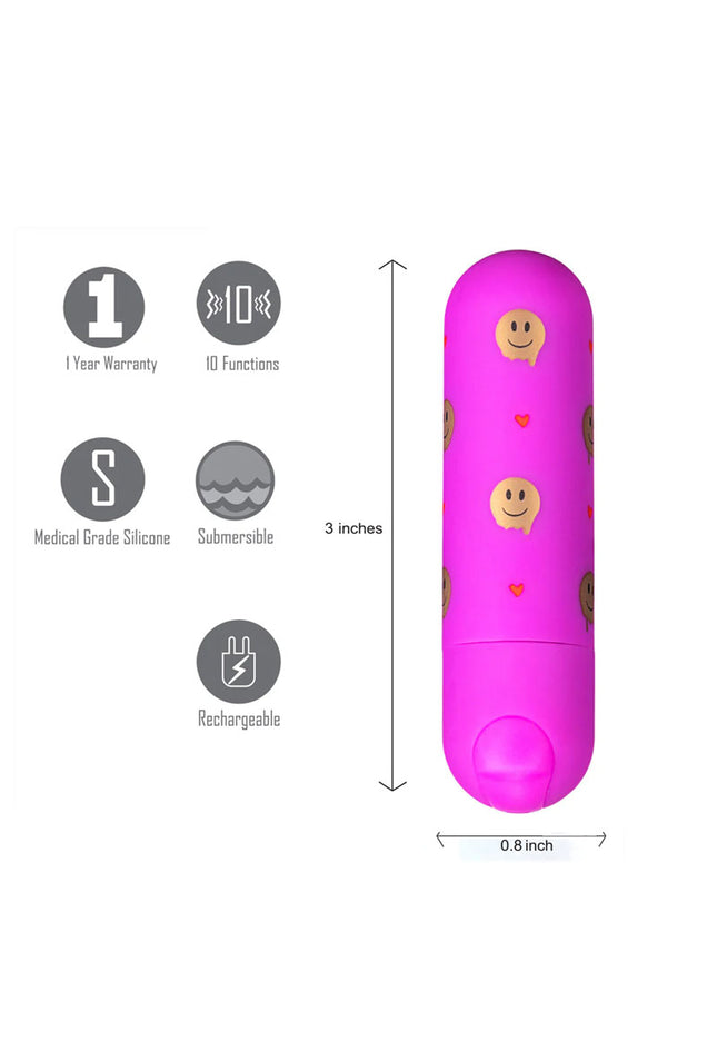 Maia Giggly - Pink 7.6 cm USB Rechargeable Bullet